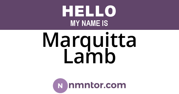 Marquitta Lamb