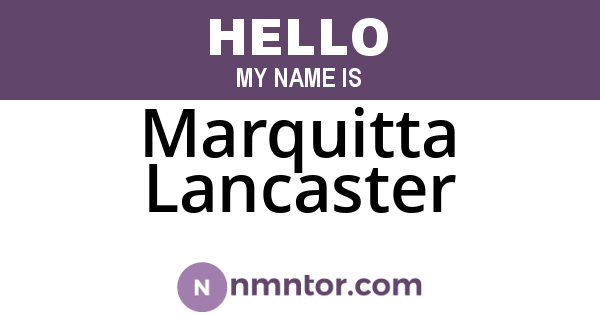 Marquitta Lancaster