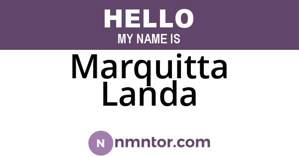 Marquitta Landa