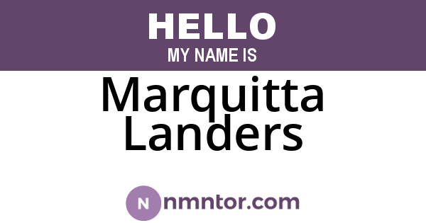 Marquitta Landers