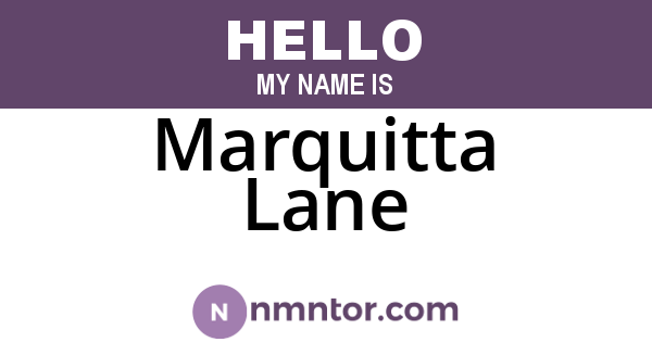 Marquitta Lane