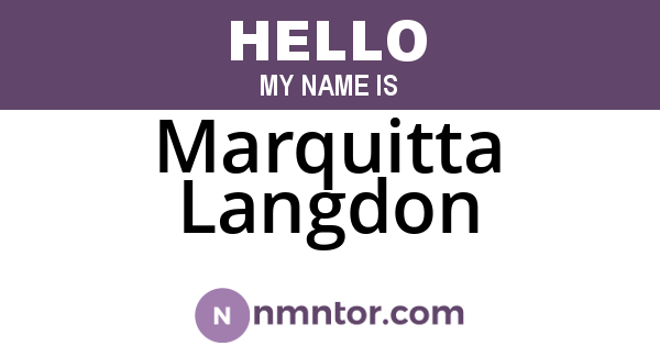 Marquitta Langdon
