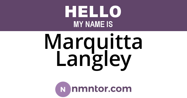 Marquitta Langley