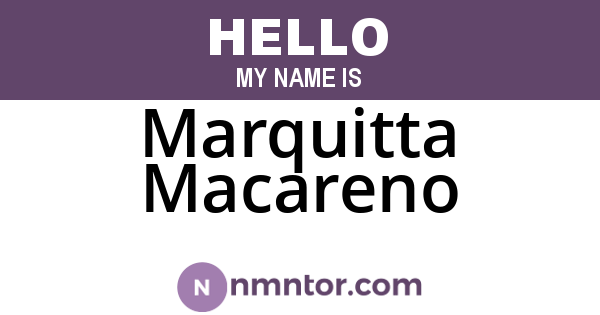 Marquitta Macareno