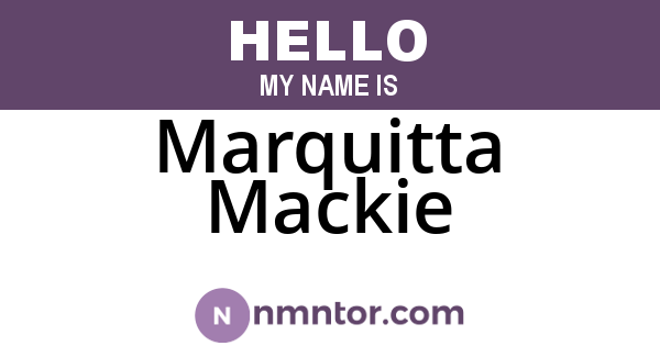 Marquitta Mackie