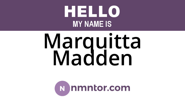 Marquitta Madden