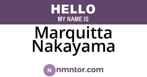 Marquitta Nakayama