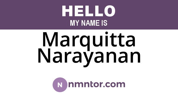 Marquitta Narayanan