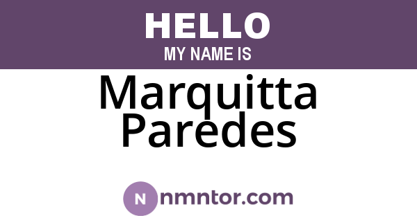 Marquitta Paredes