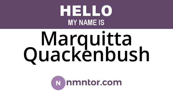 Marquitta Quackenbush