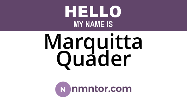 Marquitta Quader