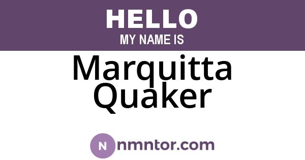 Marquitta Quaker