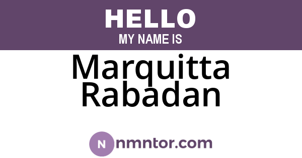 Marquitta Rabadan