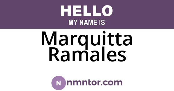 Marquitta Ramales