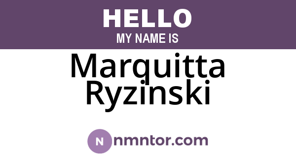 Marquitta Ryzinski