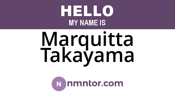 Marquitta Takayama