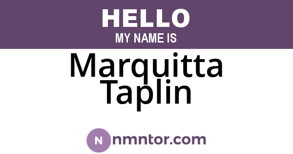 Marquitta Taplin