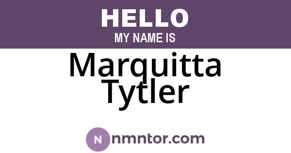 Marquitta Tytler
