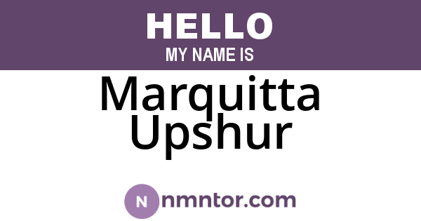 Marquitta Upshur