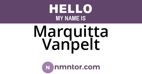 Marquitta Vanpelt