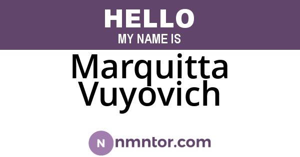 Marquitta Vuyovich