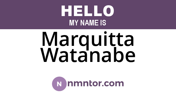 Marquitta Watanabe