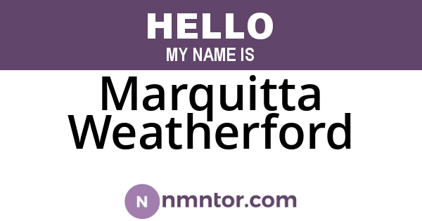 Marquitta Weatherford