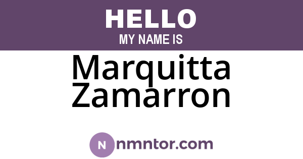 Marquitta Zamarron