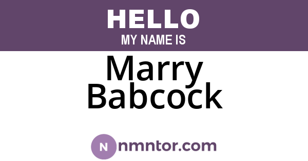 Marry Babcock