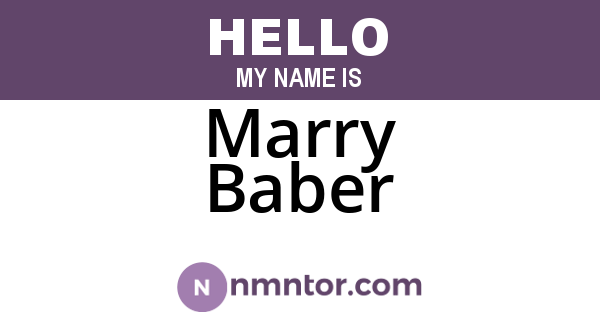 Marry Baber