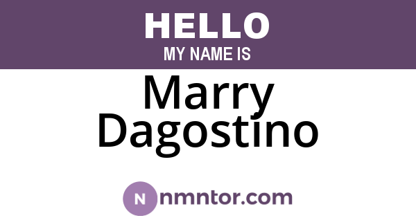 Marry Dagostino