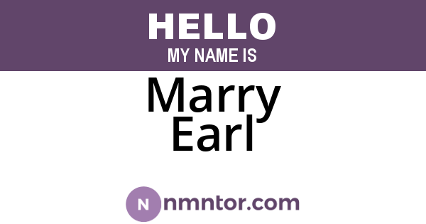 Marry Earl