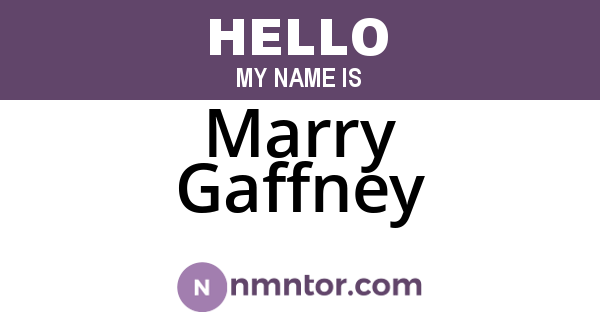 Marry Gaffney