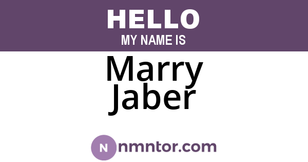 Marry Jaber