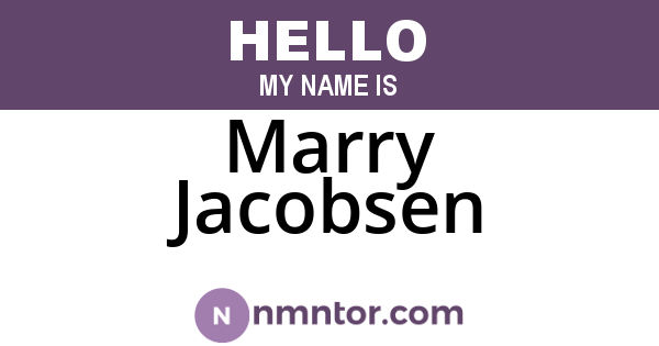 Marry Jacobsen