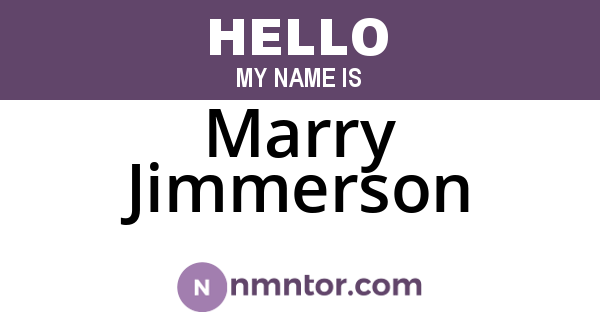 Marry Jimmerson