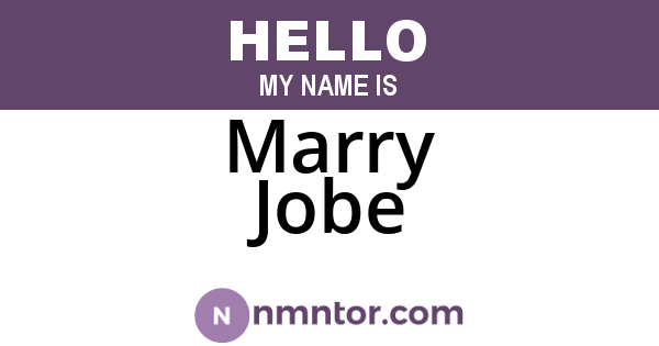 Marry Jobe