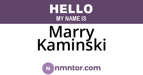 Marry Kaminski
