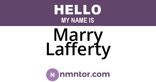 Marry Lafferty