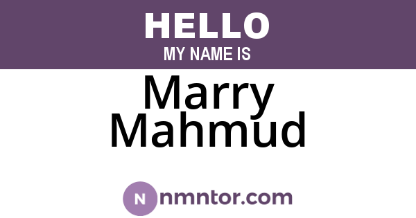 Marry Mahmud