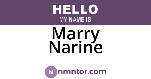 Marry Narine