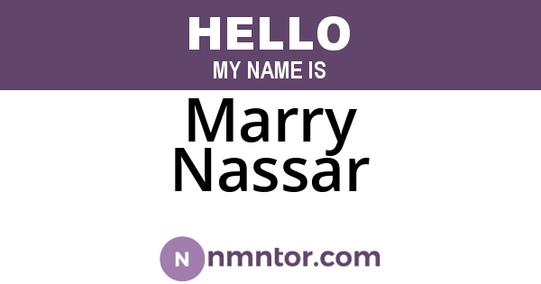 Marry Nassar