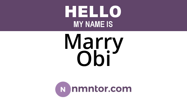 Marry Obi