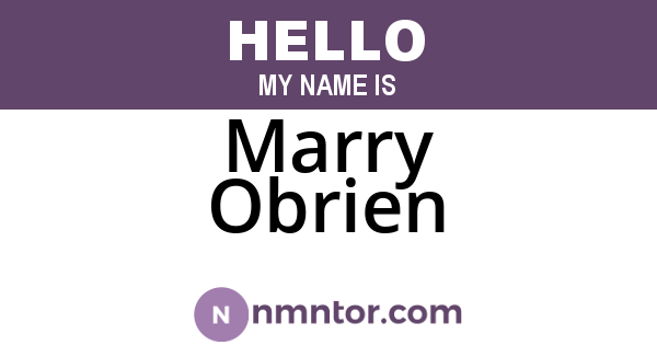 Marry Obrien