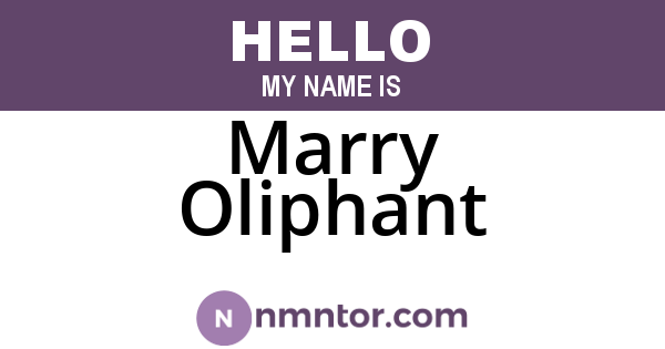 Marry Oliphant