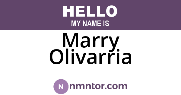 Marry Olivarria