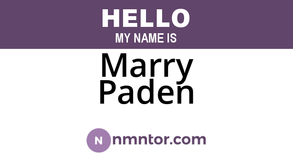 Marry Paden