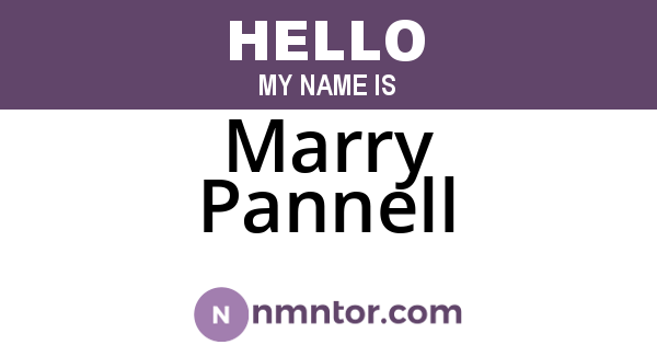 Marry Pannell