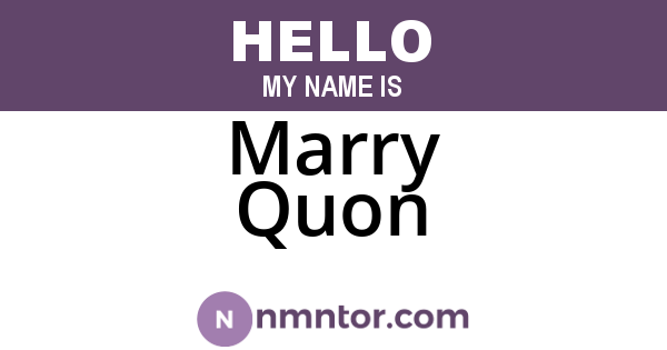 Marry Quon