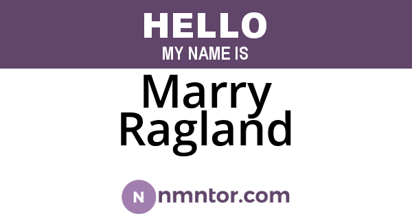 Marry Ragland